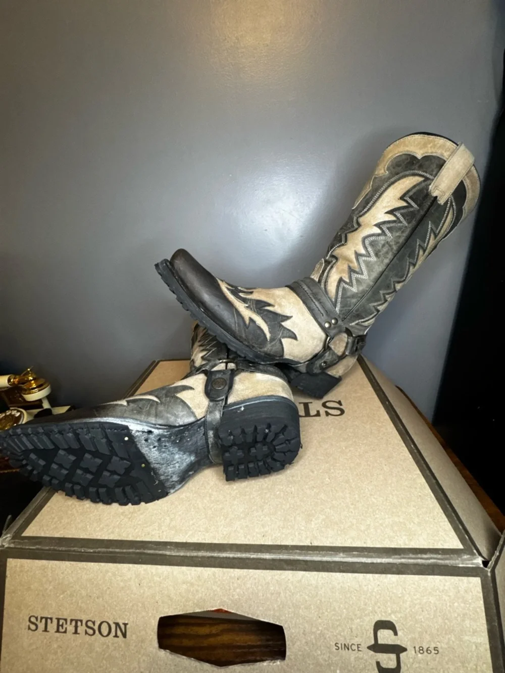 Stetson Outlaw Wings Biker Western/Biker boot - Picture 5 of 7